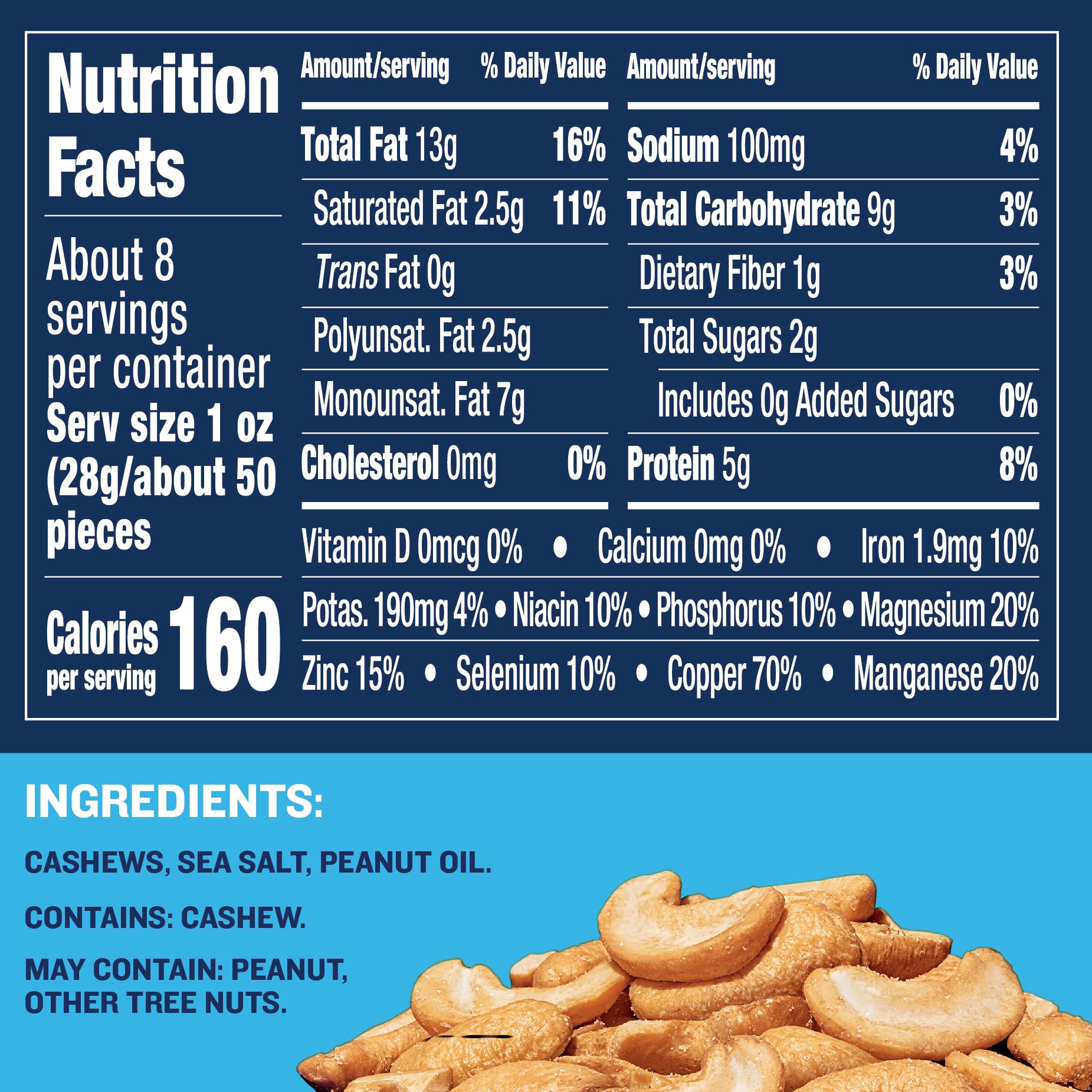 Planters Cashew Halves & Pieces, 8.0 oz Canister Pricepulse