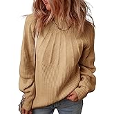 Dokotoo Women‘s Turtleneck Oversized Sweaters Long Sleeve Pullover Knit Mock Neck Tops