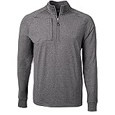Cutter & Buck mens Cutter & Buck Adapt Eco Knit Heather Mens Big & Tall Quarter Zip Pullover