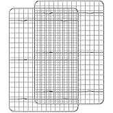 Cooling Rack for Baking 2-Pack, 15 x 10 Inches Baking Rack, Stainless Steel Wire Cookie Rack Fits Jelly Roll Sheet Pan, Oven 