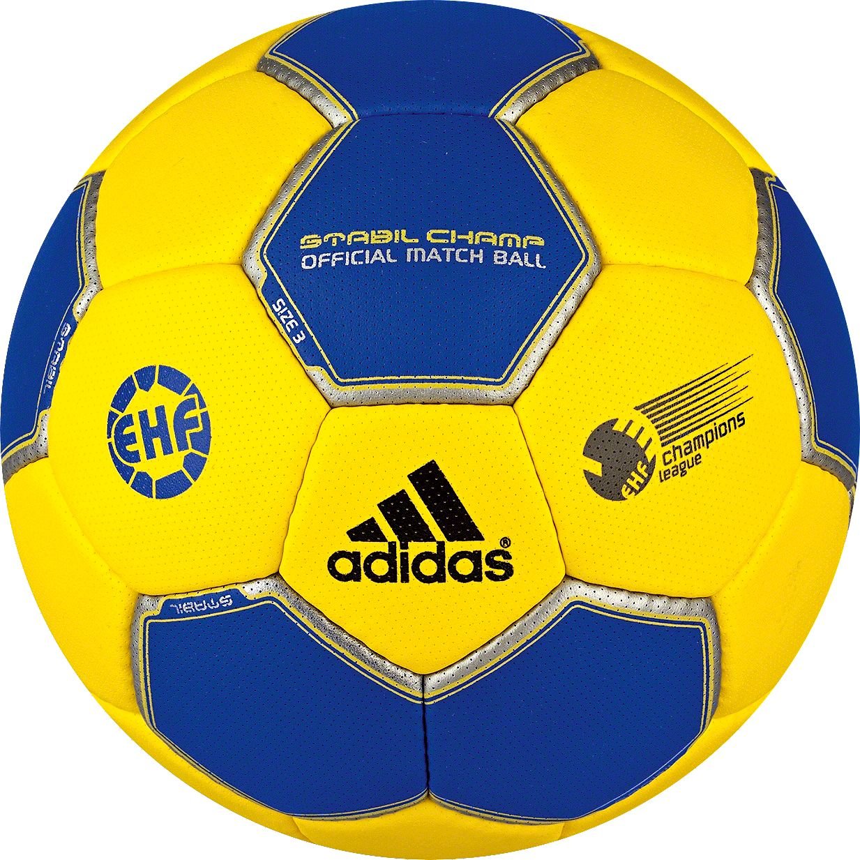 adidas Stabil Champ - Balón de balonmano amarillo sun/cobalt Talla ...