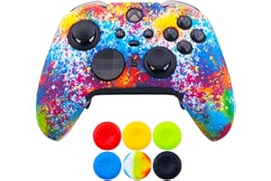 9CDeer 1 x Protective Customize Transfer Print Silicone Cover Skin Paints + 6 Thumb Grips Analog Caps for Xbox Elite Series 2 Controller