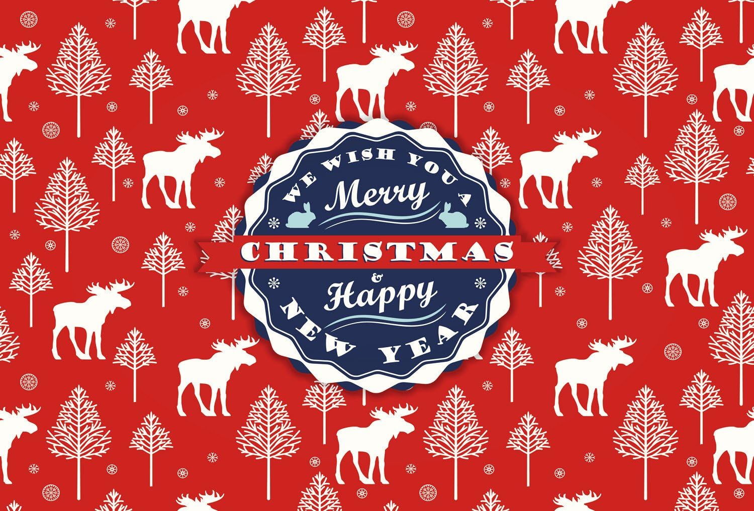 Decorative Merry Christmas Disposable Paper Placemat, Colorful