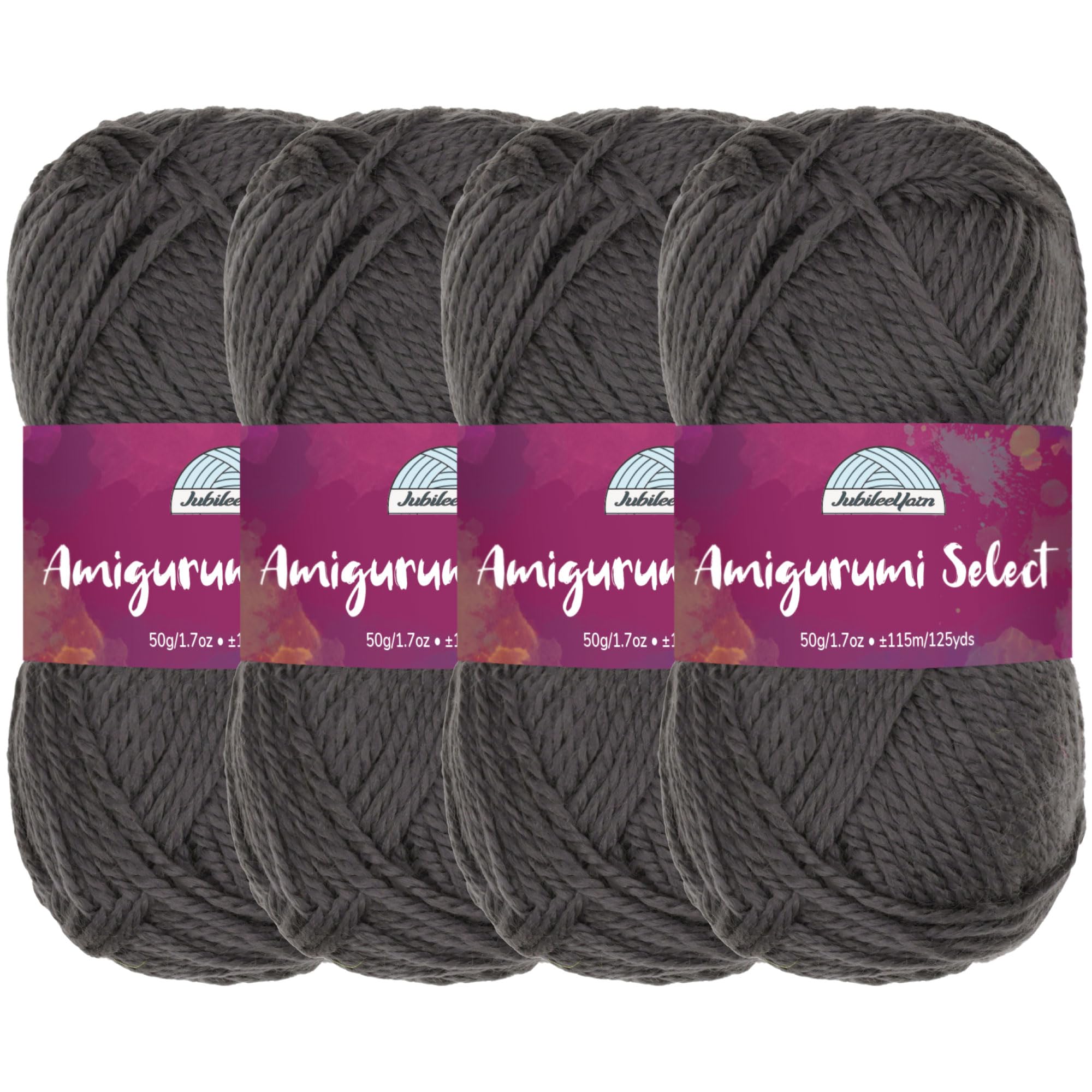 Amigurumi Select 100% Acrylic Craft Yarn Skeins Crochet and Knitting Projects - Acrylic Fingering Weight - Edelweiss - 4 Skeins — image 1