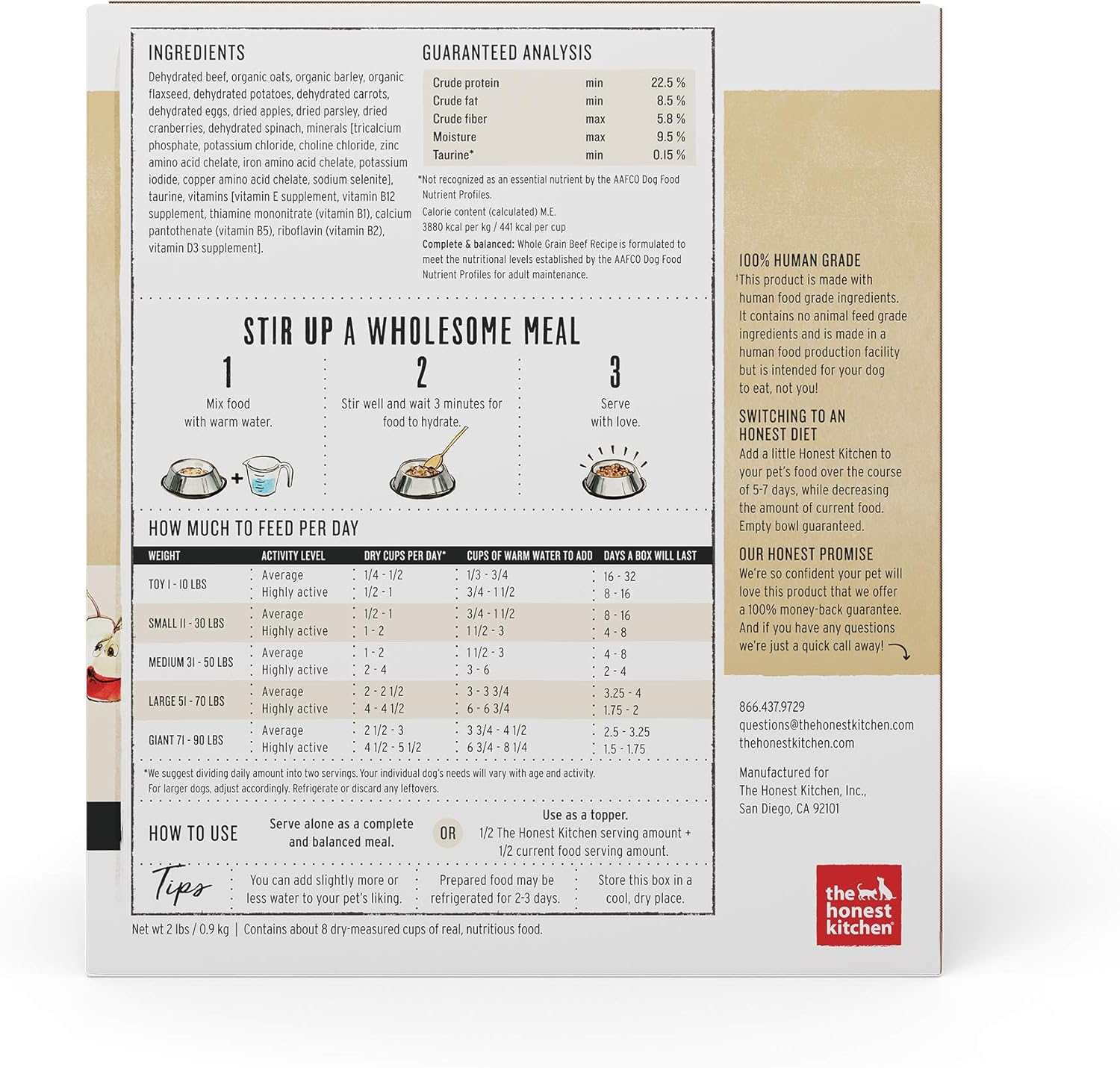 honest kitchen whole grain beef