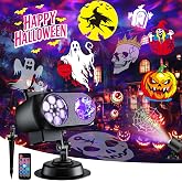 2026 Upgraded Halloween Projector, 8 Patterns (Ocean Wave &amp; Patterns),8 Theme Waterproof Holiday Projector with Remote for Halloween,Christmas,Happy New Year