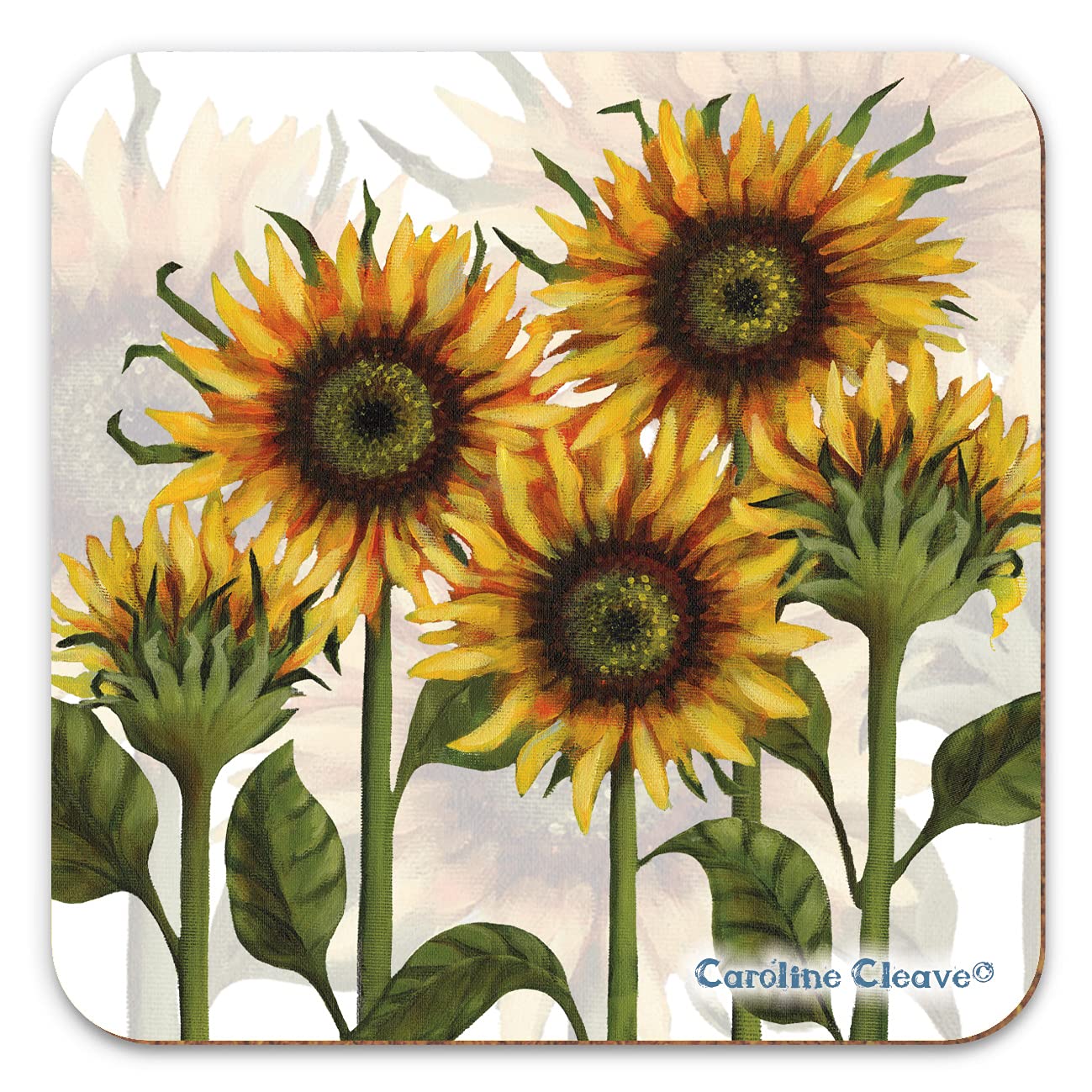 Carolone Cleave Sunflowers Coasters - set of 4