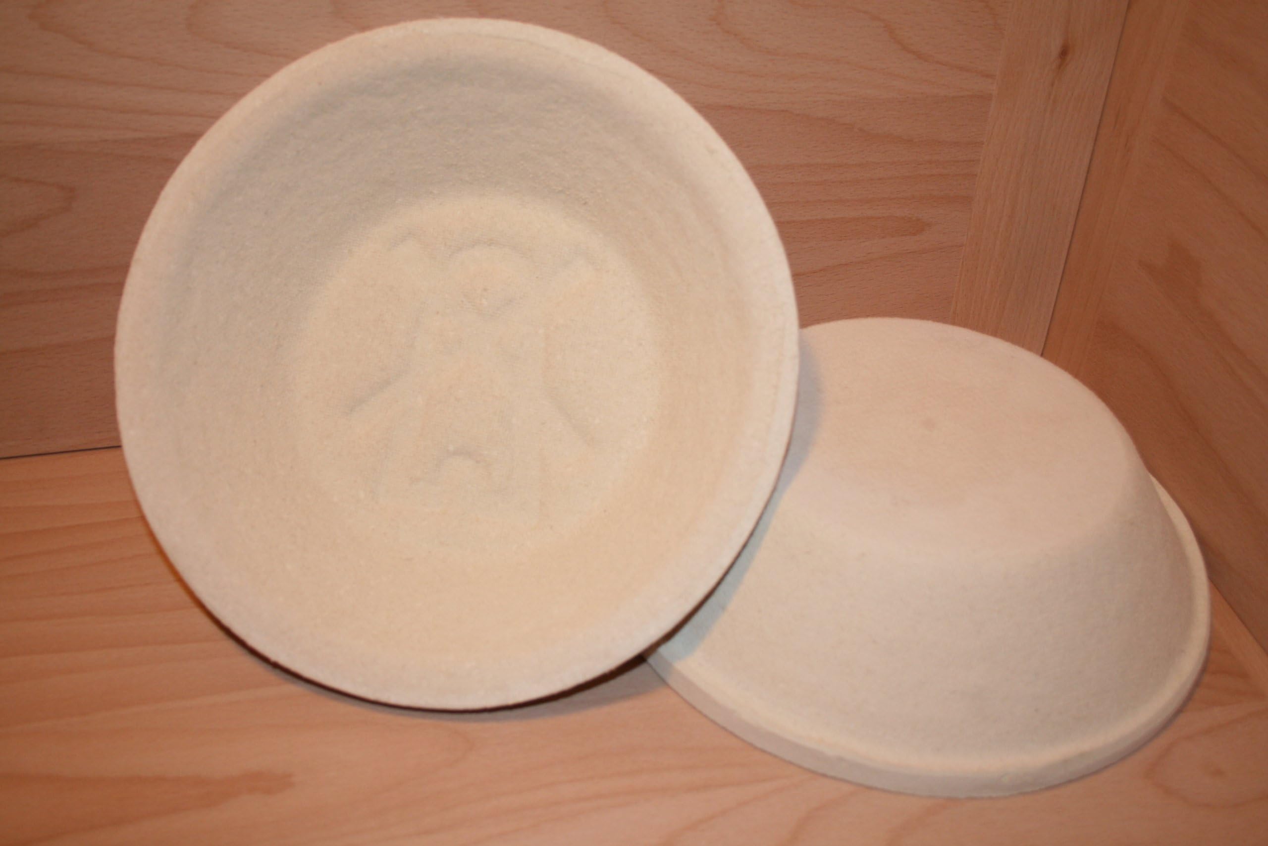 Althuetter-Markthandel Proving Basket Groundwood 1 kg Round Mühlenmuster Includes recipes