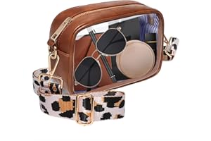 Vangue Clear Purse for Women Stadium Approved, Clear Crossbody Bag with Adjutable Strap, Transparent Bag for Sports Concert