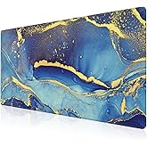 Mouse Pad, Large Alcohol Ink Art Desk Mat, Extended Non-Slip Gaming Keyboard Mousepad Desk Pad, Thick Stitched Edges Waterproof Mouse Mat 31.5"x15.7" (Abstract Fluid Art Painting)