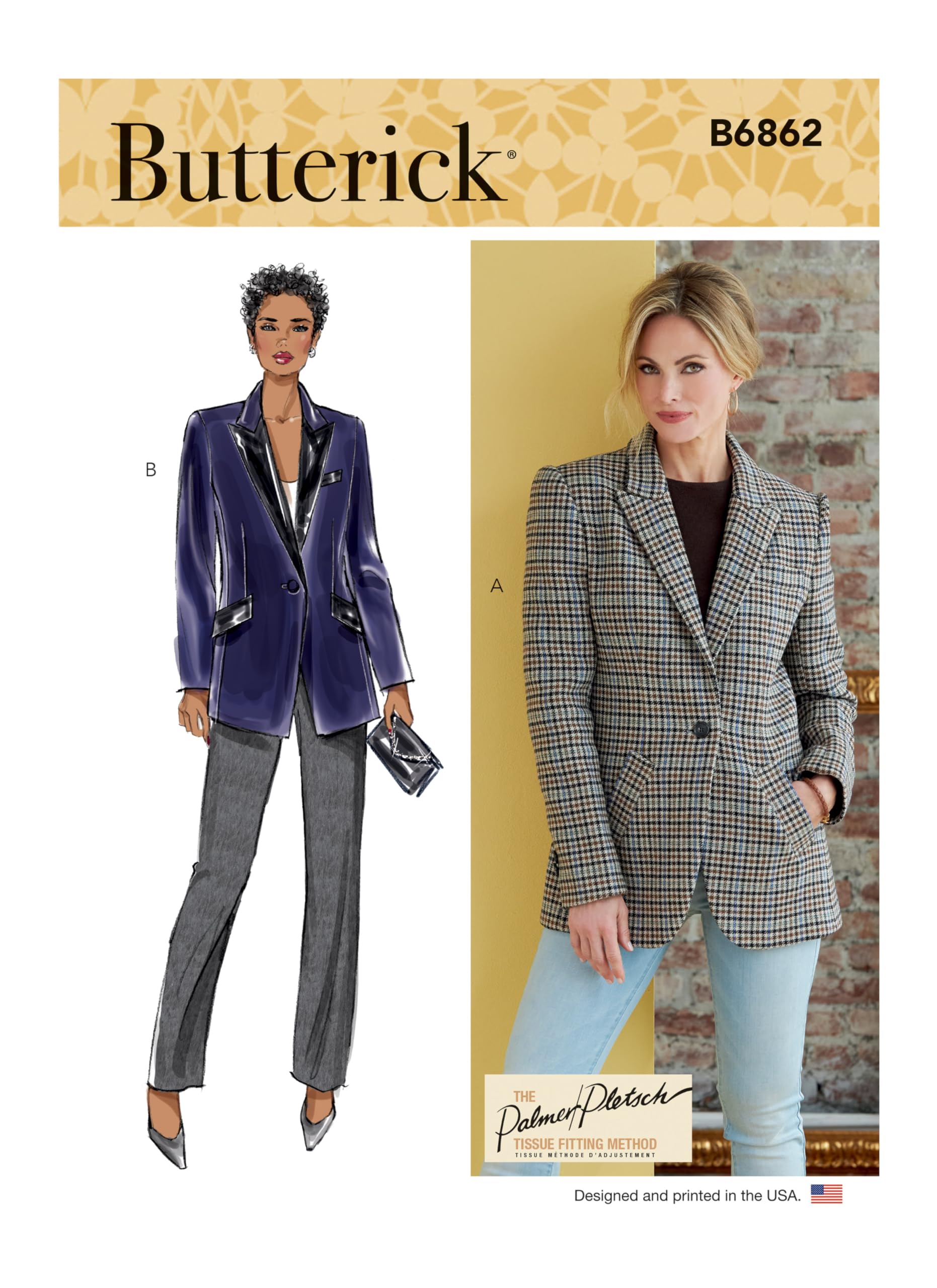 Butterick B6862B5 Misses Jacket B5 (8-10-12-14-16)