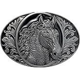 Ynlonghornb Western Belt Buckles for Men Women Cowboy Belt Buckle Vintage Rodeo Cowgirl Costume Accessory for Birthdays Gifts