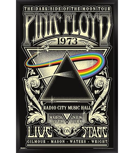 Pyramid International Pink Floyd Affiche Encadrée Concert Édition Collector - Cadre 30x40 Cm Produit Officiel