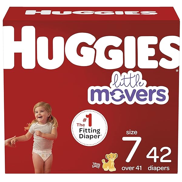 HUGGIES LITTLE MOVERS DIAPERS,42  SIZE 7