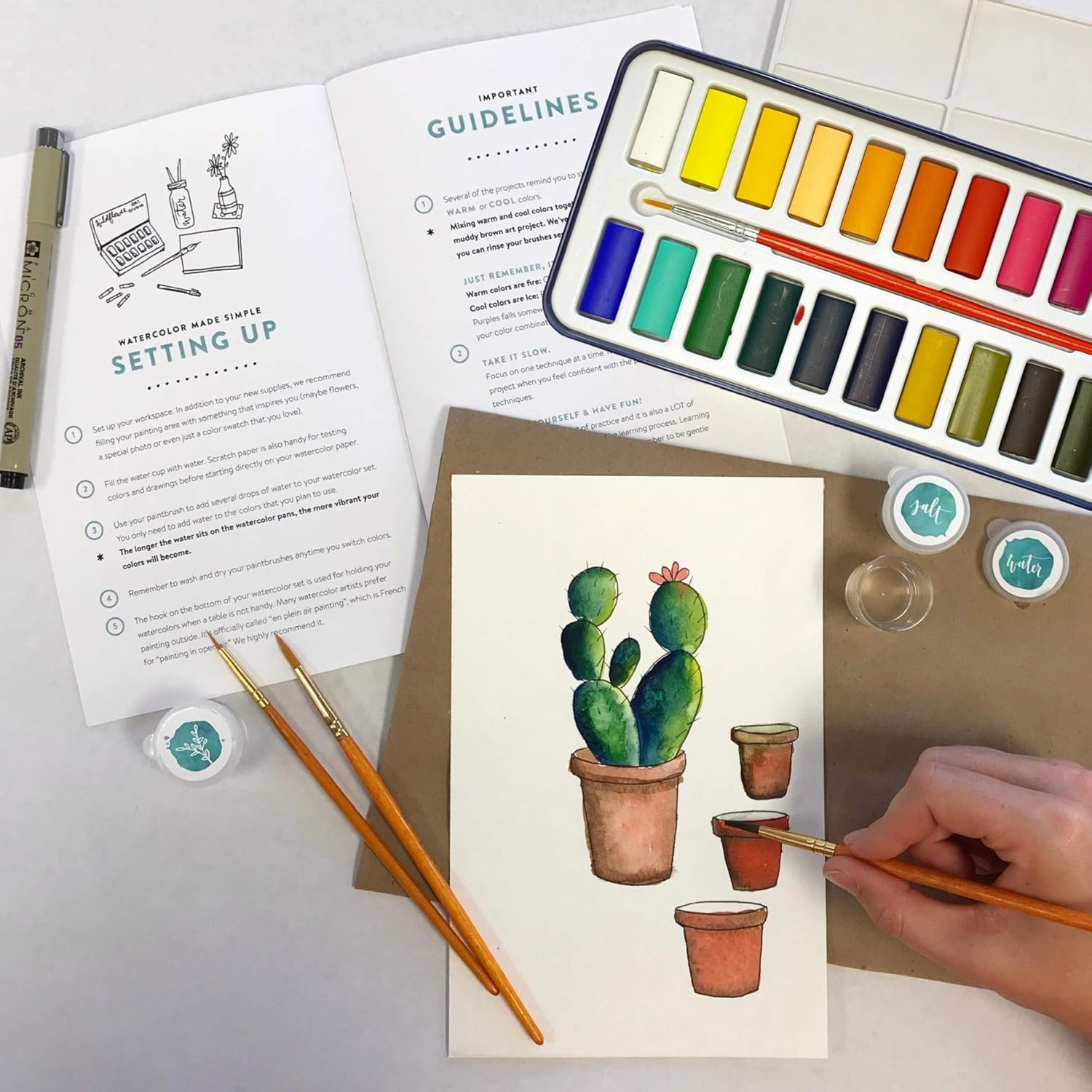 Diy Watercolor Kits For Adults Craft Kits For Adults Step By Step Painting Kit Set Activity Painting For Party Craft Art Kit Paints Kit Paper Party Kids Craft Supplies Tools