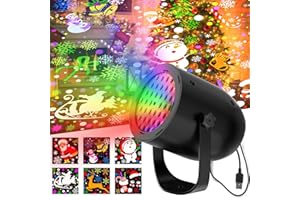 Yiixuyo - 1 Set - Christmas Snowflake Led Projector Lights, Mini Adjustable LED Snowflake Projector Lights for Christmas Indoor Birthday Party and Garden Decoration，Furniture Decoration