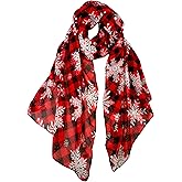 VIVIAN & VINCENT Holiday Gift Packed Soft Lightweight Sheer Fall Winter Christmas Scarf for Women Girls