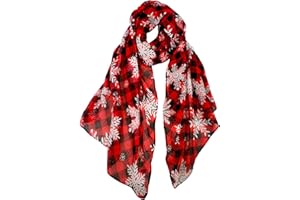 VIVIAN & VINCENT Holiday Gift Packed Soft Lightweight Sheer Fall Winter Christmas Scarf for Women Girls