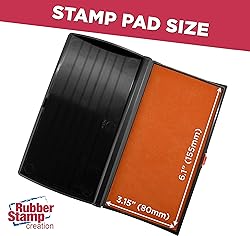 Large Premium Orange Ink Stamp Pad - 3" by