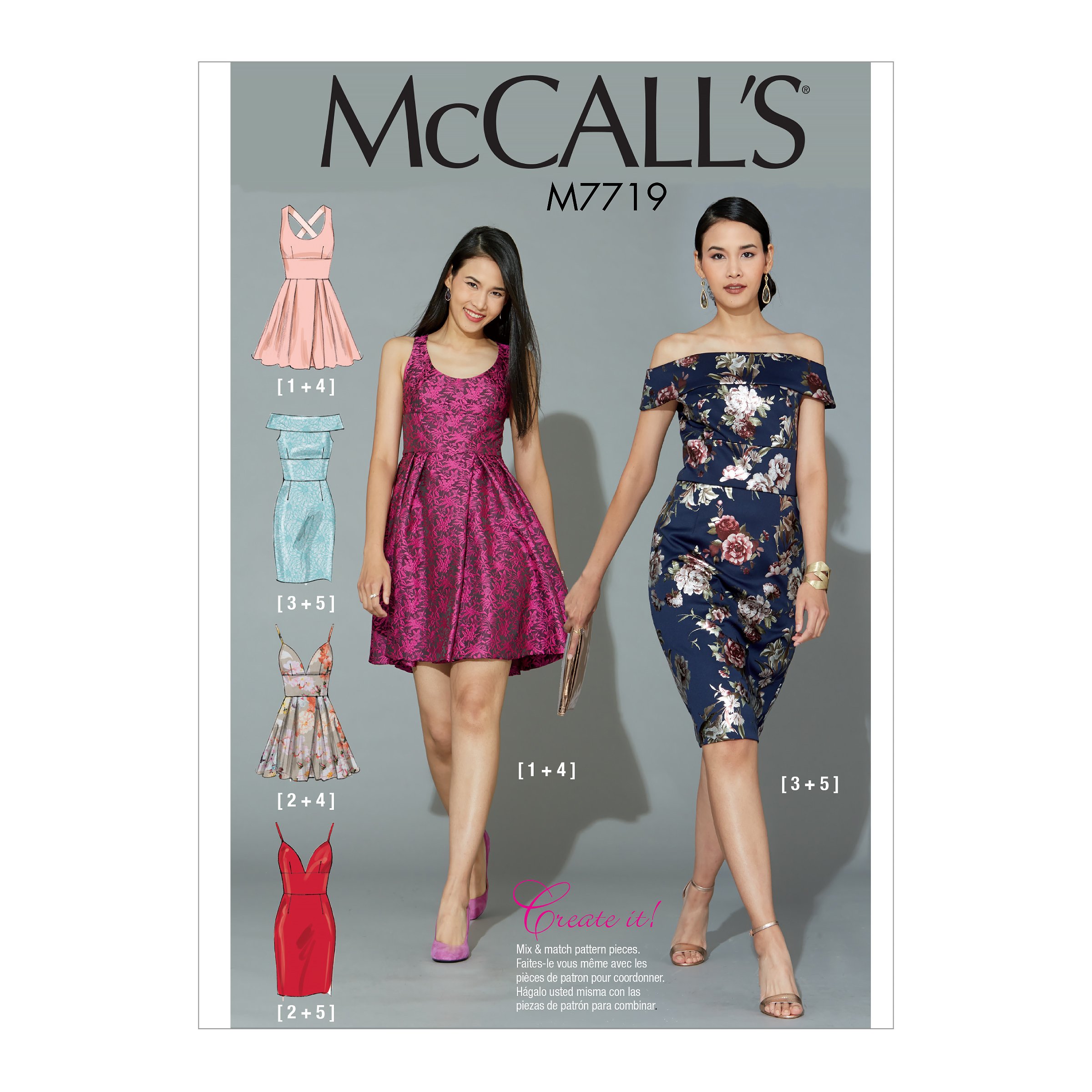 McCall's Patterns Misses Dresses Sewing Pattern, Paper, Multicoloured, A5 (6-8-10-12-14)