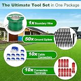 DazSpirit 100m Boundary Cable Set for Robot Lawnmowers, 50 Pegs & Connectors view 2