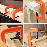 ASelected 4Pcs Mini G Clamp 2 Inch Capacity Orange - Industrial Strength view 7
