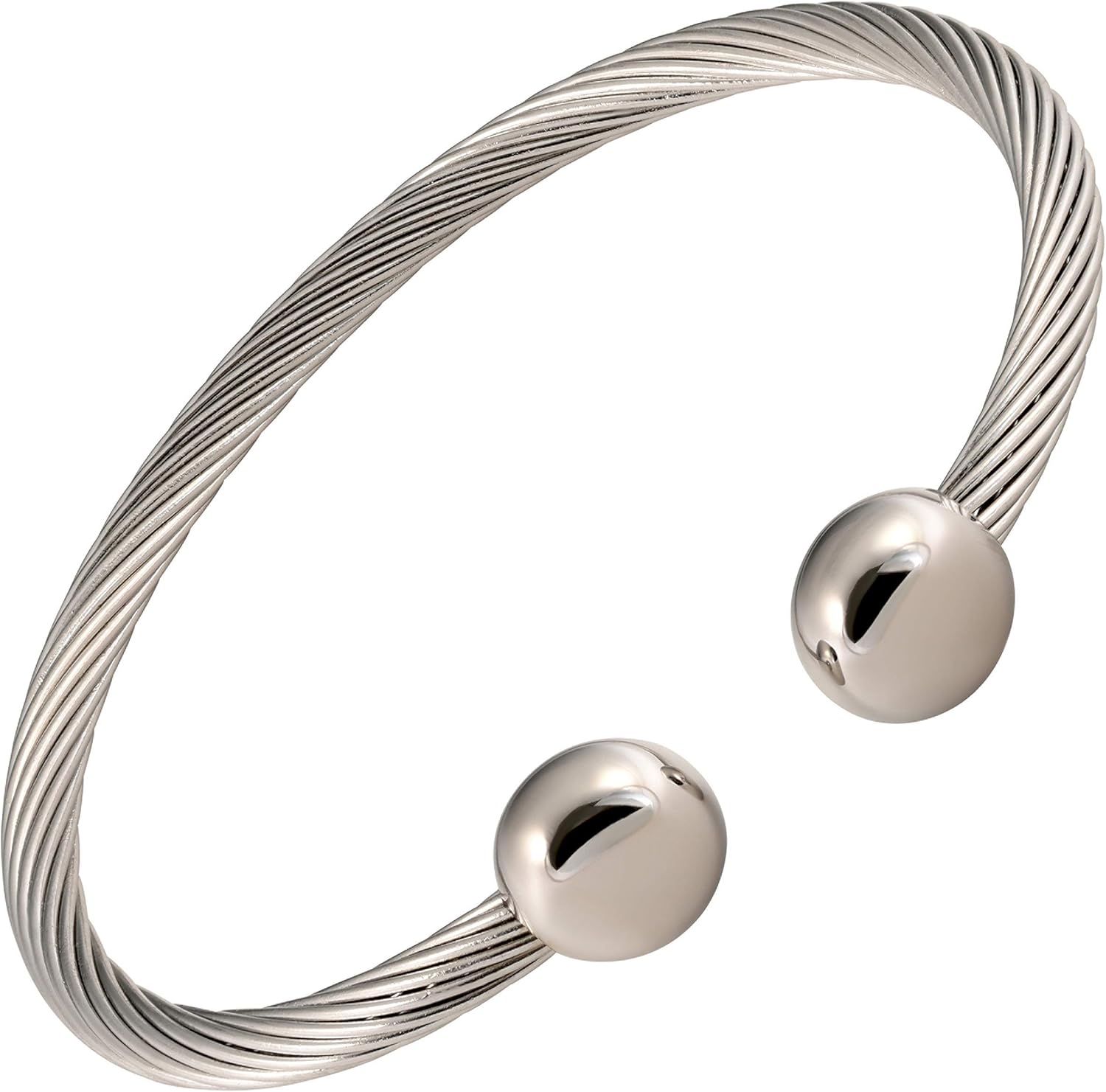 MAGNETJEWELRYSTORE Twisted Stainless Steel Magnetic Therapy Bracelet: Health & Personal Care