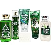 Bath & Body Works Vanilla Bean Noel - Deluxe Gift Set - Fine Fragrance Mist, Body Cream, Moisturizing Body Wash, Shower Gel and Body Lotion With a Natural Oats Sample Soap.