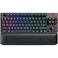 ASUS ROG Strix Scope RX TKL Wireless Deluxe, 80% Gaming Keyboard, Tri-Mode connectivity (2.4GHz RF, Bluetooth, Wired), ROG RX Blue Optical Mechanical Switches, PBT Keycaps, RGB, Wrist Rest, Black