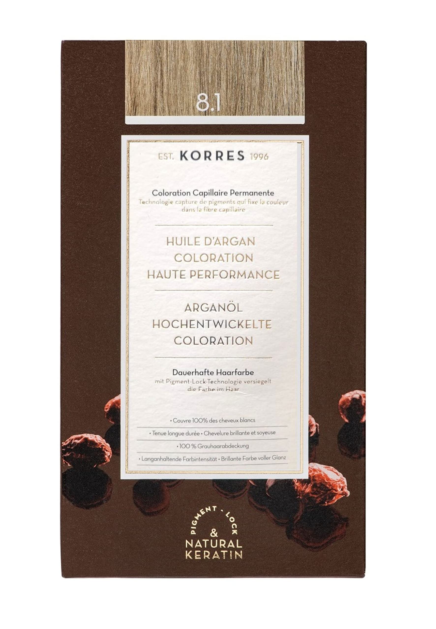 Argan Oil ADVANCED COLORANT 8.1 ASH LIG, BLONDE – 50 ml + 75 ml + 20 ml