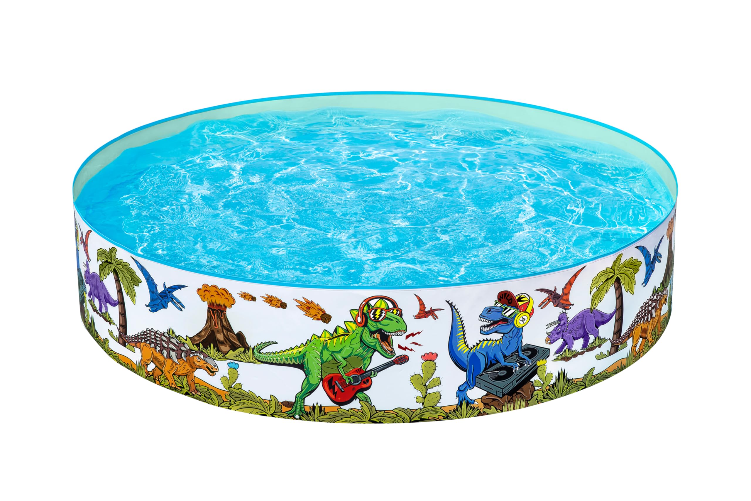 Bestway Dinosaur Paddling Pool, Kiddie Swimming Pool, Inflatable Above Ground Pool, Outdoor Garden Pool, 183cm x 38cm