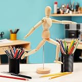 Kurtzy 30.5cm Wooden Human Mannequin with Stand - Fully Posable Artist Figure view 6