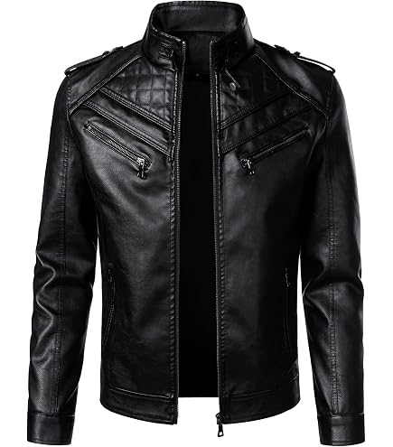 FaddyRox Steampunk Gothic Men Faux Leather Maroon & Black Coat
