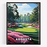 Golf Course Premium Giclee Fine Art Prints - Augusta, Pebble Beach, Pinehurst, Golf Course Posters, Golf Wall Art, Aesthetic Poster for Home Office Decor, Ready to Frame
