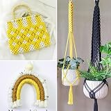jijAcraft 3MM Yellow Macrame Cord 100M Cotton String DIY Craft Wall Hanging view 6