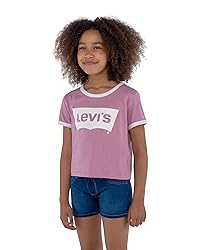 Levi's Girls Classic Batwing T-Shirt, Orchid, 2T
