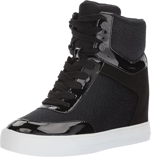 guess wedge sneakers black