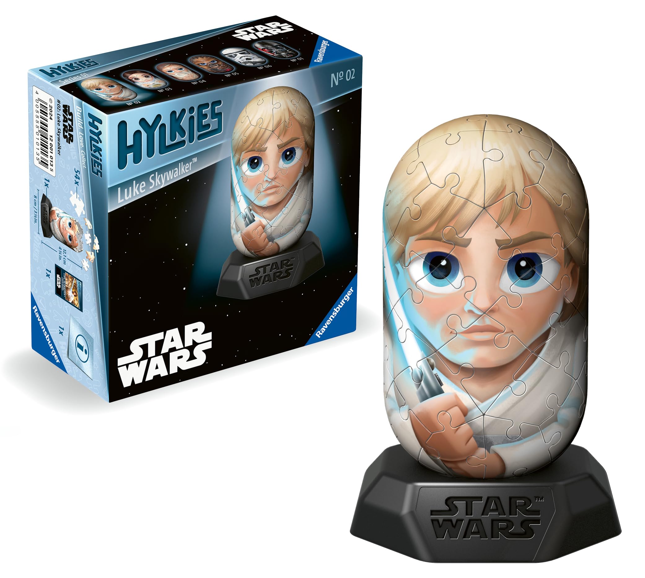 Ravensburger Star Wars Hylkies Figures Luke Skywalker Gifts for Kids and Adults Age 6 Years Up - Collectable Toys and 3D Jigsaw Puzzles