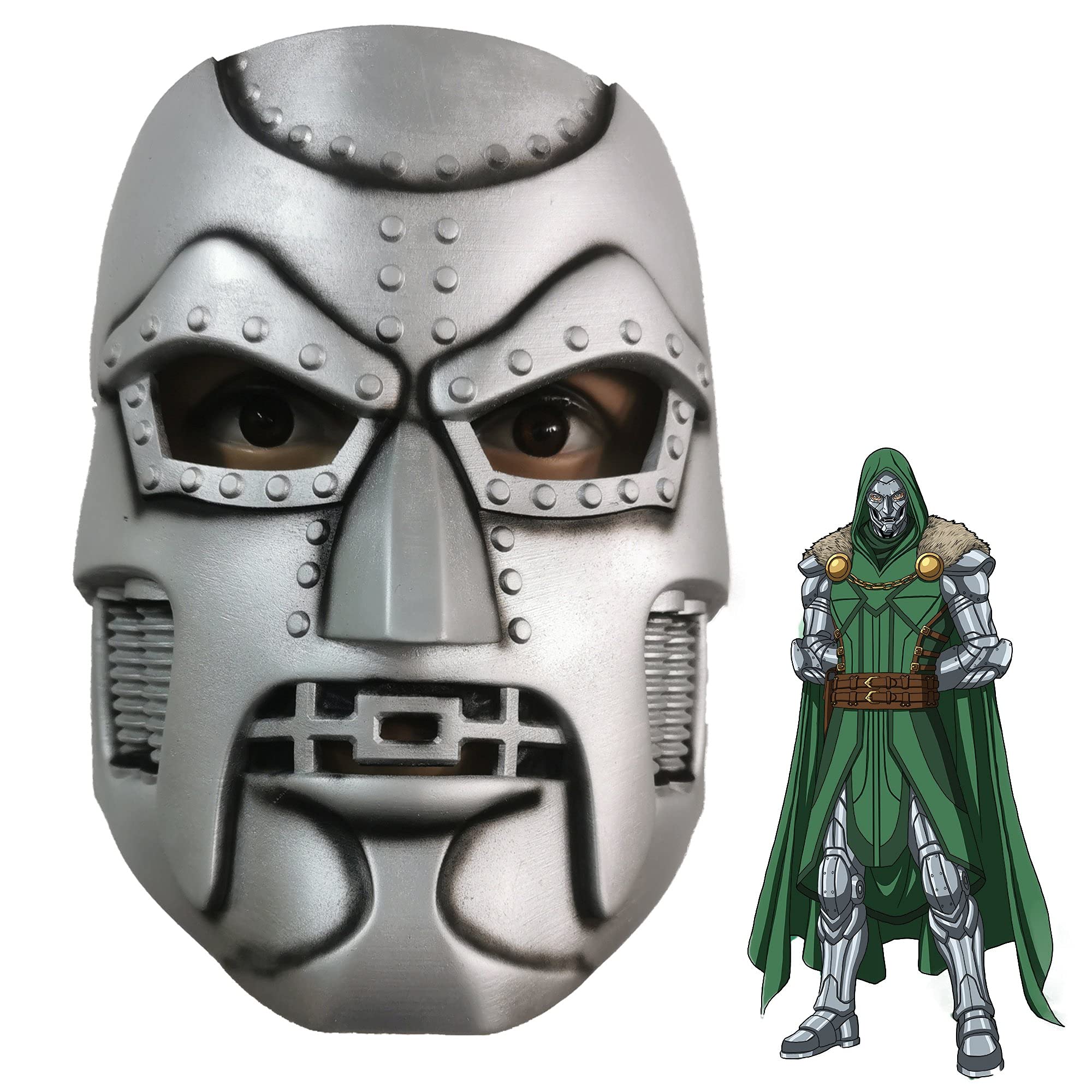 LePyCos Dr Doom Latex Mask Victor Von Doom Helmet Cosplay Halloween Costume Carnival Party Props