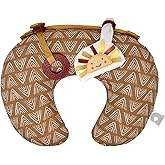 Boppy Tummy Time Prop, Golden Sun with Arrows with Two Removable Toys, A Smaller Size for Comfortable Tummy Time, Attached Toys Encourage Neck and Shoulder Strength Building