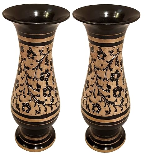 Amazon Com Akanksha Arts Made Of Brass 7 Inch High Vase Set