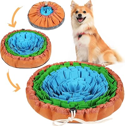 Vivifying Snuffle Mat Round Dog Feeding Toy 18in Non Slip Durable Fabric