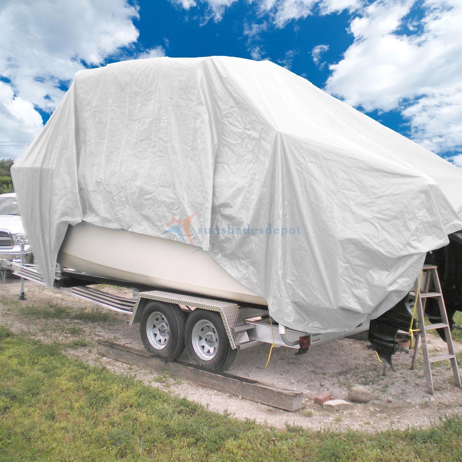 Heavy Duty WHITE Tarp Poly Tarpaulin Canopy Tent Shelter Car Multi