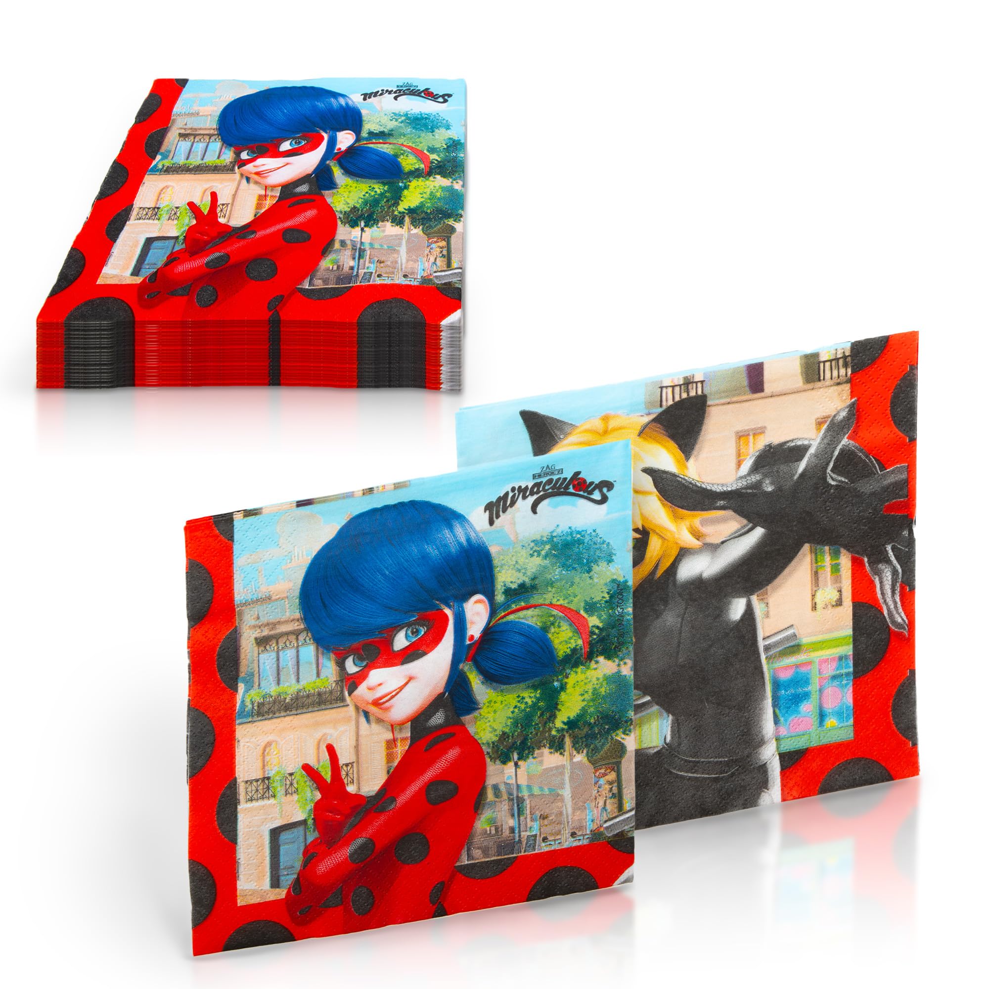 Procos- Napkins, Red, Black, 20047