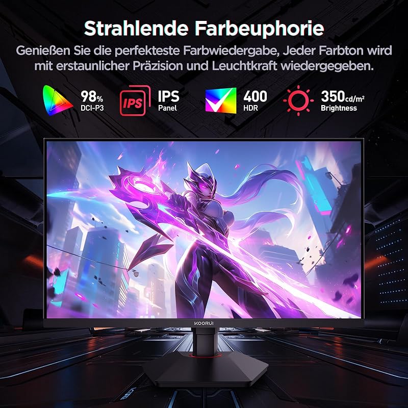 Gaming Monitor 27 Zoll Fast IPS QHD HDR400 320Hz PC Bildschirm