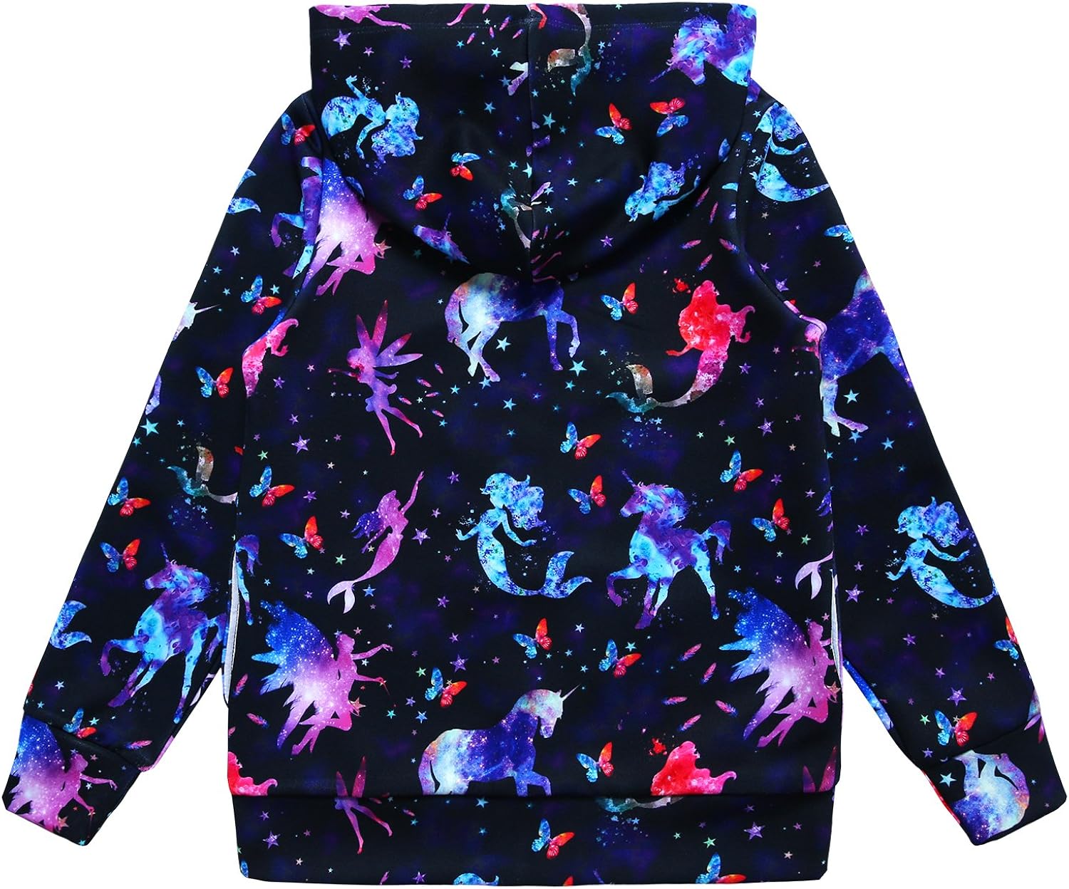 Girls Zip Up Hoodie Jacket Unicorn Sweatshirt with Pockets: Clothing