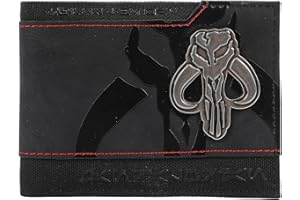 Star Wars The Mandalorian Bantha Skull Crest 3.5” Black Bifold Card Wallet