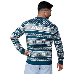 FOCO Standard NFL Big Logo Ugly Sweater, Team Color