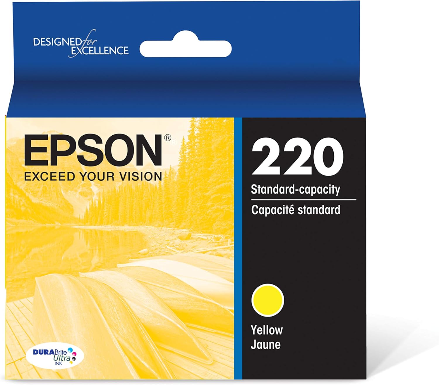 Epson T220420 DURABrite Ultra Yellow Standard Capacity Cartridge Ink (WF-2760, WF-2750, WF-2660, WF-2650, WF-2630, XP-424, XP-420, XP-320)