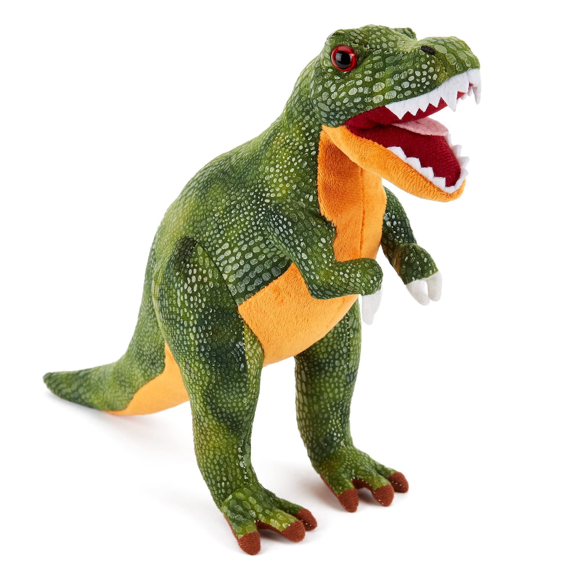 Zappi Co Plush Children's Stuffed Soft Cuddly Plush Toy-Part of Safari Animals Collection, Perfect for Kids (30cm Depth)(T-rex Green)